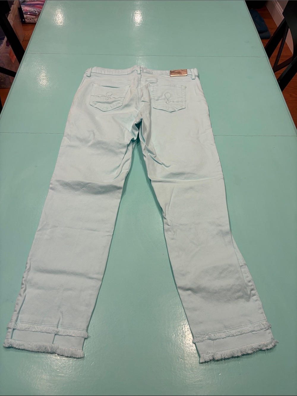 Lilly Pulitzer sky blue Jeans with fringe - Picture 5 of 6